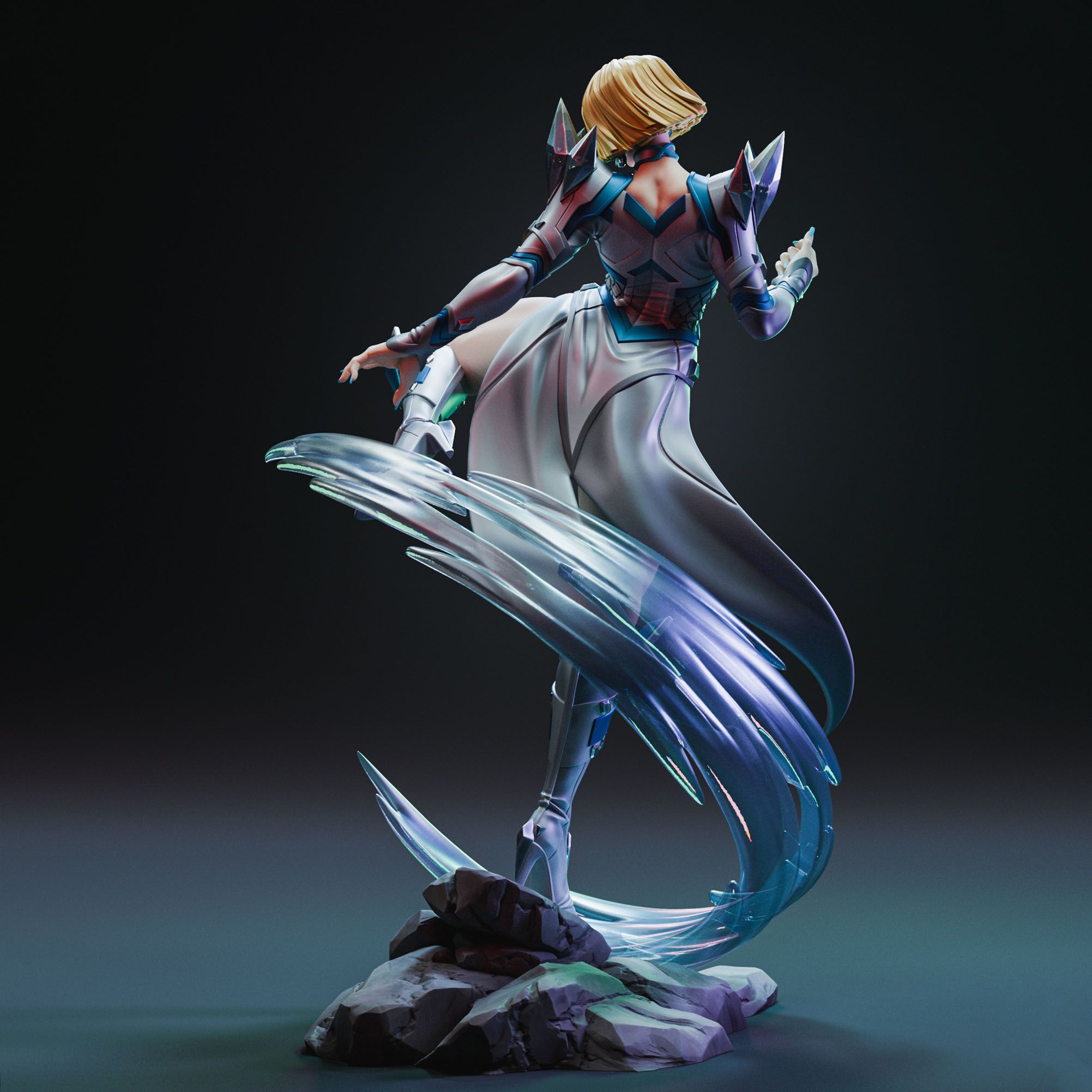 Emma Frost Statue | Marvel Rivals Fan Art by Bulkamancer SFW 3d printed statue,3d printed,Emma Frost Statue,3d printed figure,Marvel statue