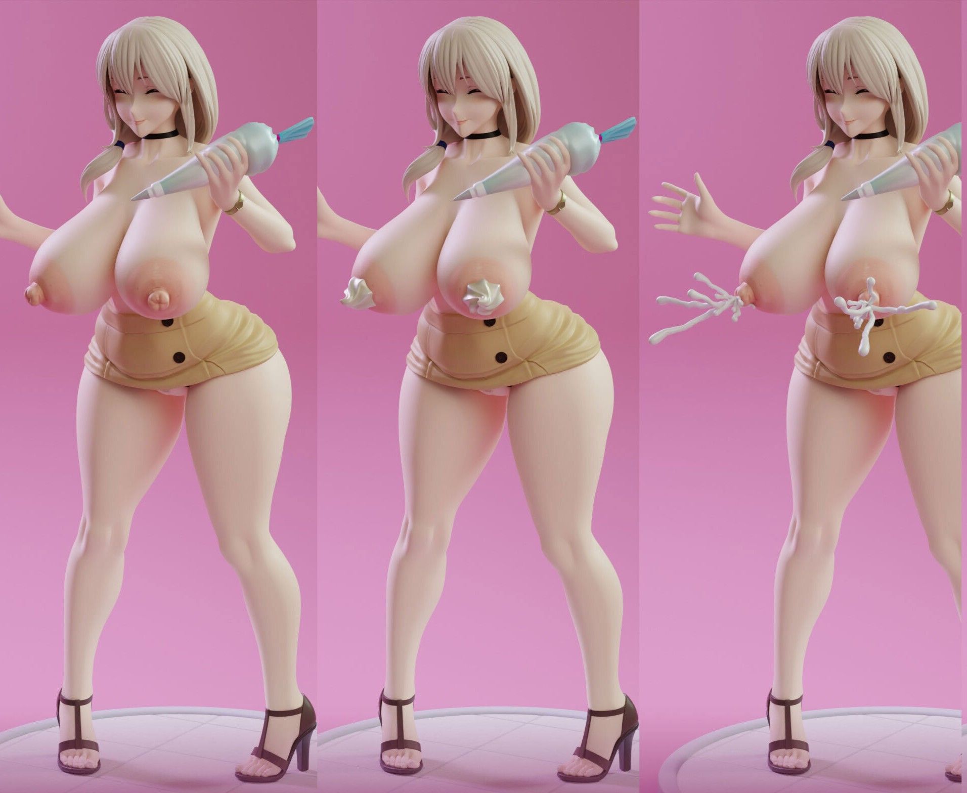 Uzaki Tsuki The Cooking Milf Statue | Uzaki Chan Fan Art by KiTNo SFW,NSFW 3d printed statue,3d printed figure,nsfw statue,Uzaki Chan statue,Uzaki Tsuki statue