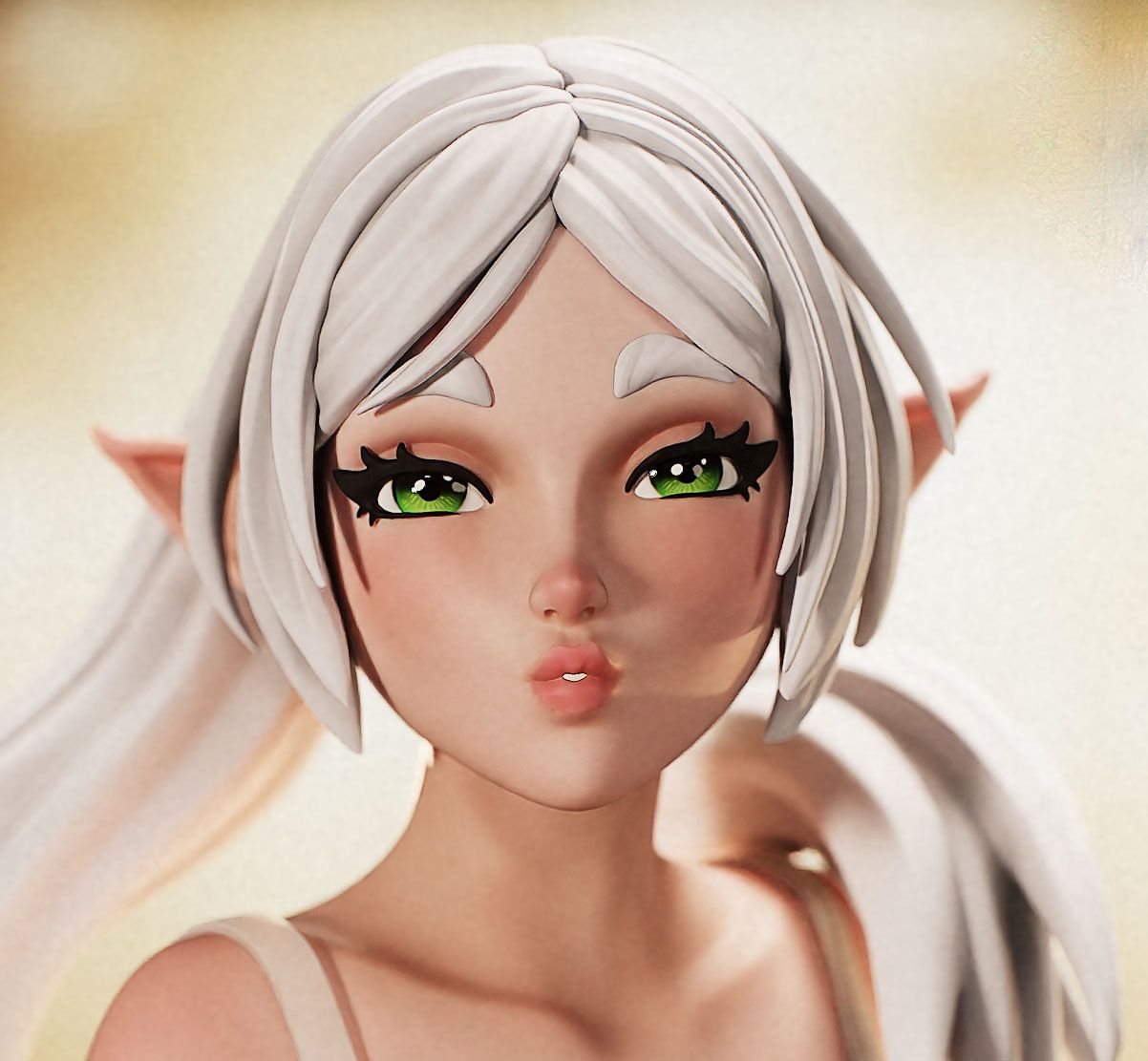 Frieren Statue | Frieren: Beyond Journey's End Fan Art by PEACHFIGURE SFW,NSFW 3d printed,3d printed statue,Frieren Statue,Frieren: Beyond Journey's End statue,nsfw statue