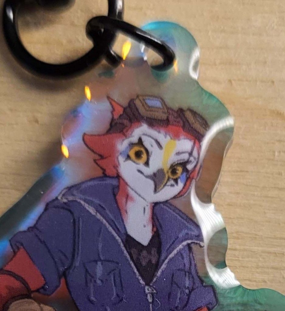 Owl Furry Keychain | Original Acrylic Keychain SFW Beer Furry Girl keychain,furry keychain,Original keychain,sfw keychain