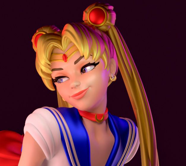 Sailor Moon Statue | Sailor Moon Fan Art by Azaak3d SFW 3d printed statue,3d printed,sfw statue,Sailor Moon statue