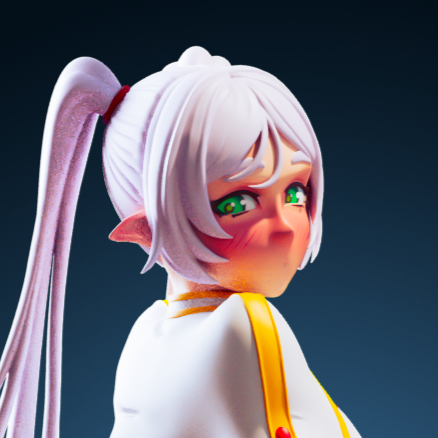 Frieren Super Thick Statue | Frieren: Beyond Journey's End Fan Art by Officer Rhu SFW,NSFW 3d printed,Frieren Super Thick statue,futa statue,Frieren: Beyond Journey's End statue,furry statue,nsfw statue