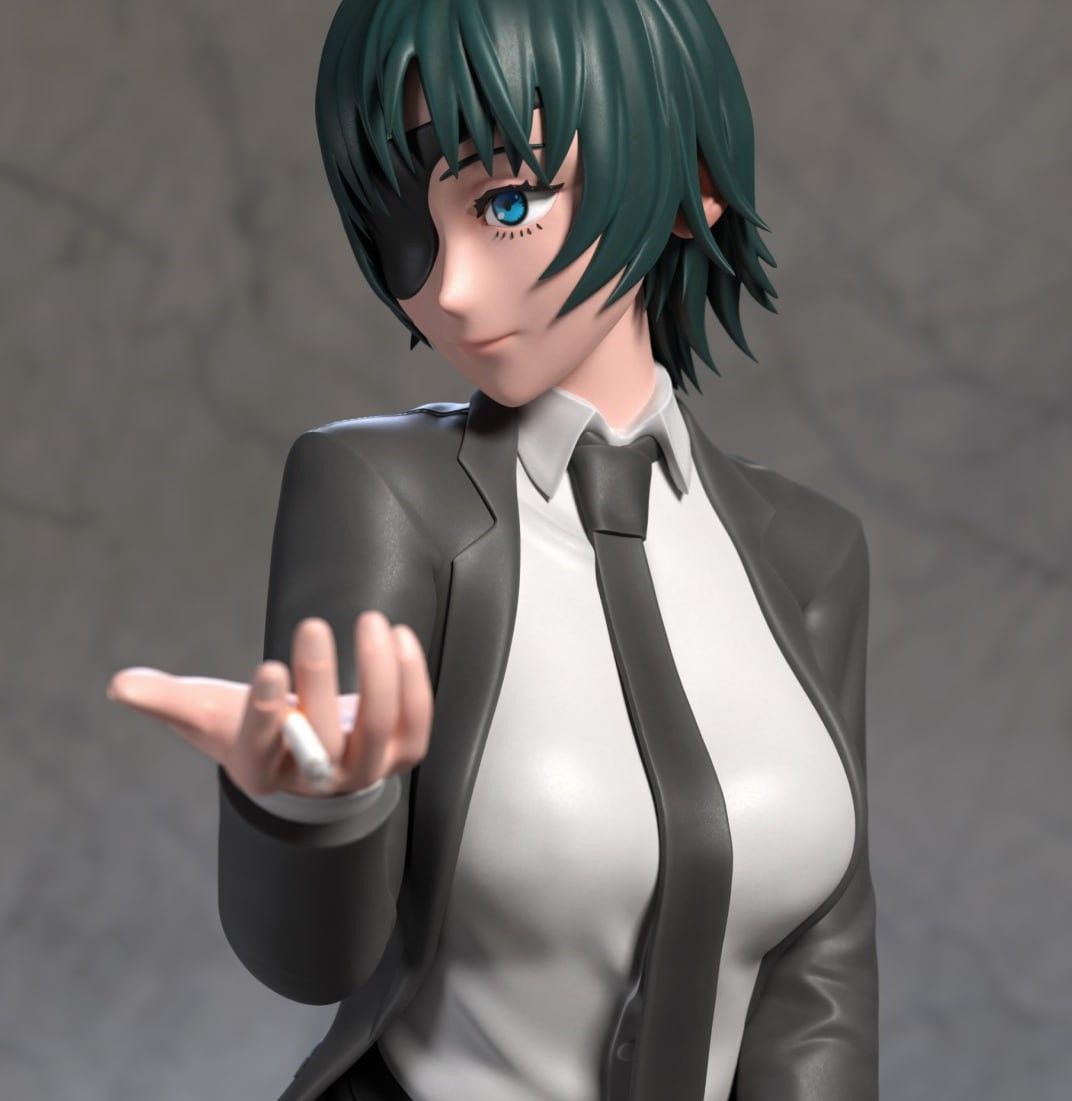 Himeno Statue | Chainsaw Man Fan Art by Azerama SFW,NSFW 3d printed,3d printed statue,nsfw statue,Himeno statue,Chainsaw Man statue