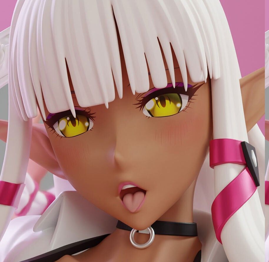 Evelyn Naughty Gyaru Statue | Youkoso Sukebe Elf Fan Art by KiTNo SFW,NSFW 3d printed statue,3d printed figure,nsfw statue,Youkoso Sukebe Elf statue,Evelyn Naughty Gyaru statue