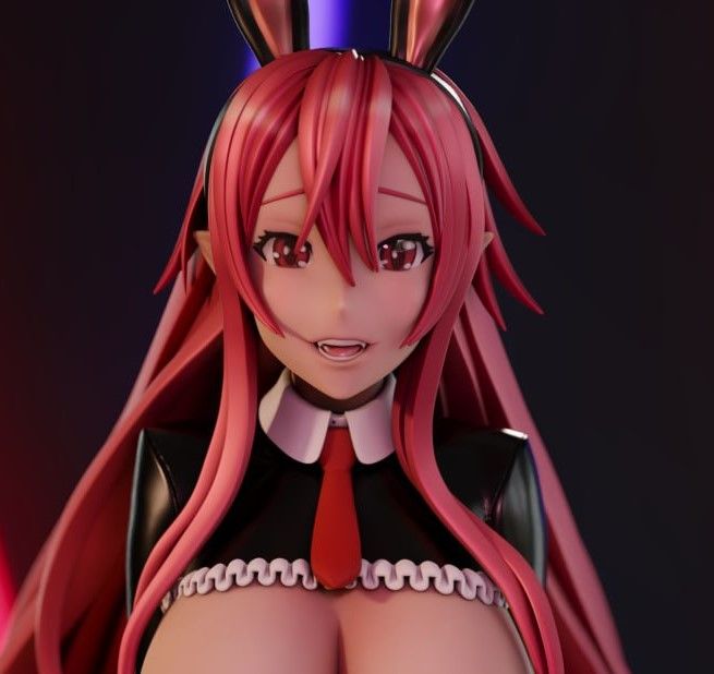 Setogaya Mari Reverse Bunny Statue | Itadaki! Seieki Fan Art by Momoji3d SFW,NSFW 3d printed,3d printed statue,nsfw statue,Setogaya Mari statue,Itadaki! Seieki statue