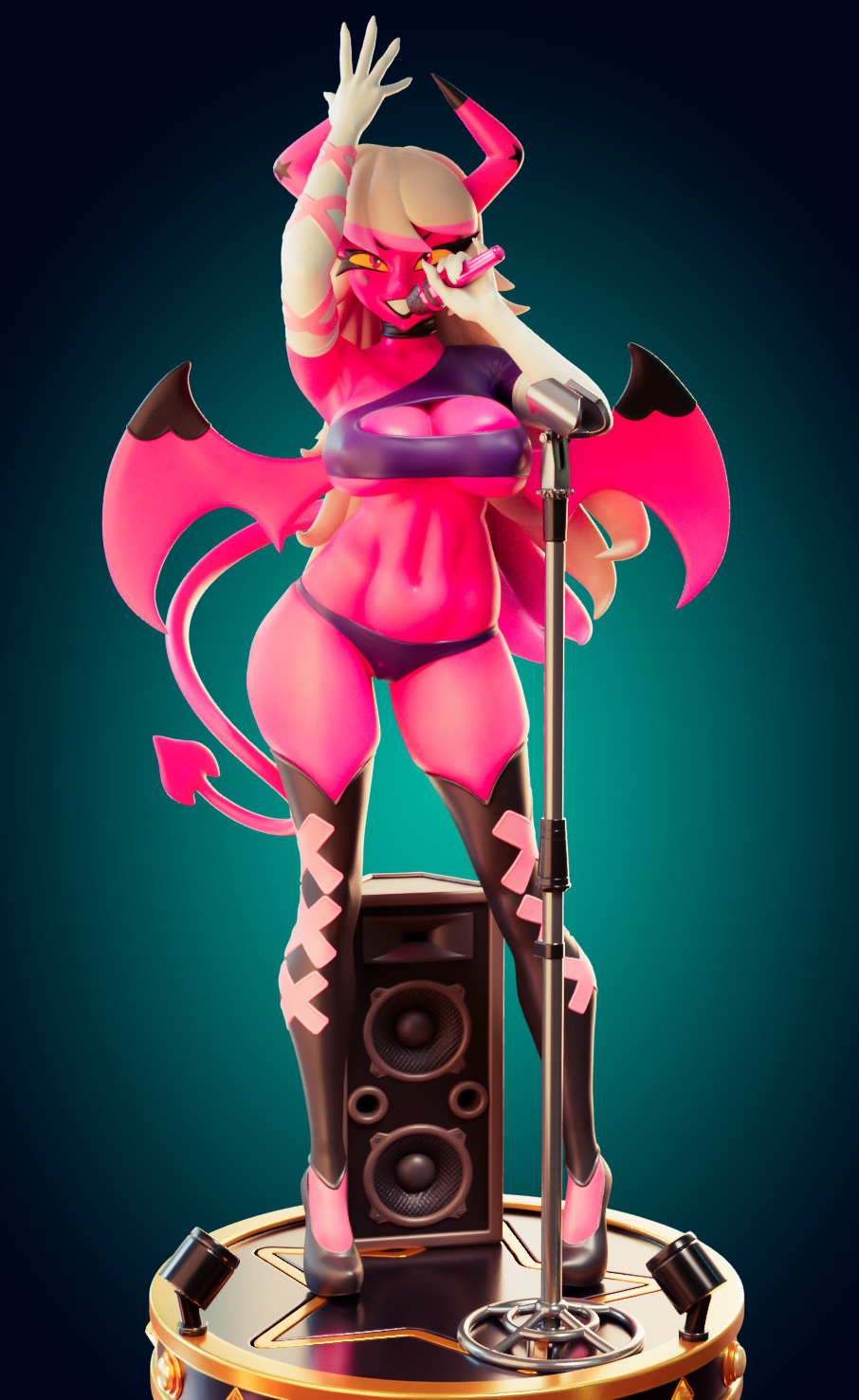 Verosika Mayday Statue | Helluva Boss Fan Art by Officer Rhu SFW,NSFW,Futa 3d printed statue,3d printed,futa statue,futa figurines,futanari figurines,futanari statue,nsfw statue,Verosika MaydayStatue,Helluva Boss Statue