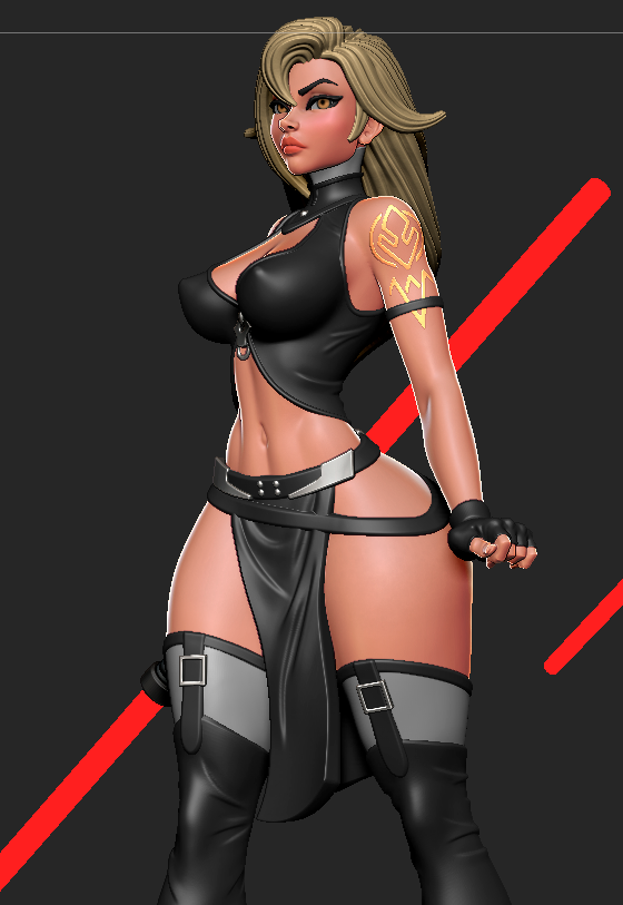 Sith Girl Statue | Star Wars Fan Art by Digital Dark SFW,NSFW 3d printed statue,3d printed,nsfw statue,3d printed figure,Sith Girl Statue,Star Wars
