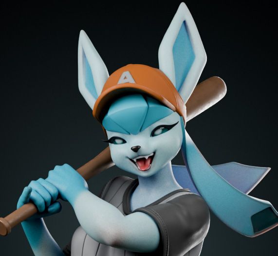 Glaceon Baseball Statue | Pokemon Fanart von Anyonensfw SFW,NSFW,Futa 3d printed,3d printed statue,nsfw statue,futa statue,furry statue,Glaceon Statue,Pokémon Statue,futa figurines,futanari figurines,futanari statue
