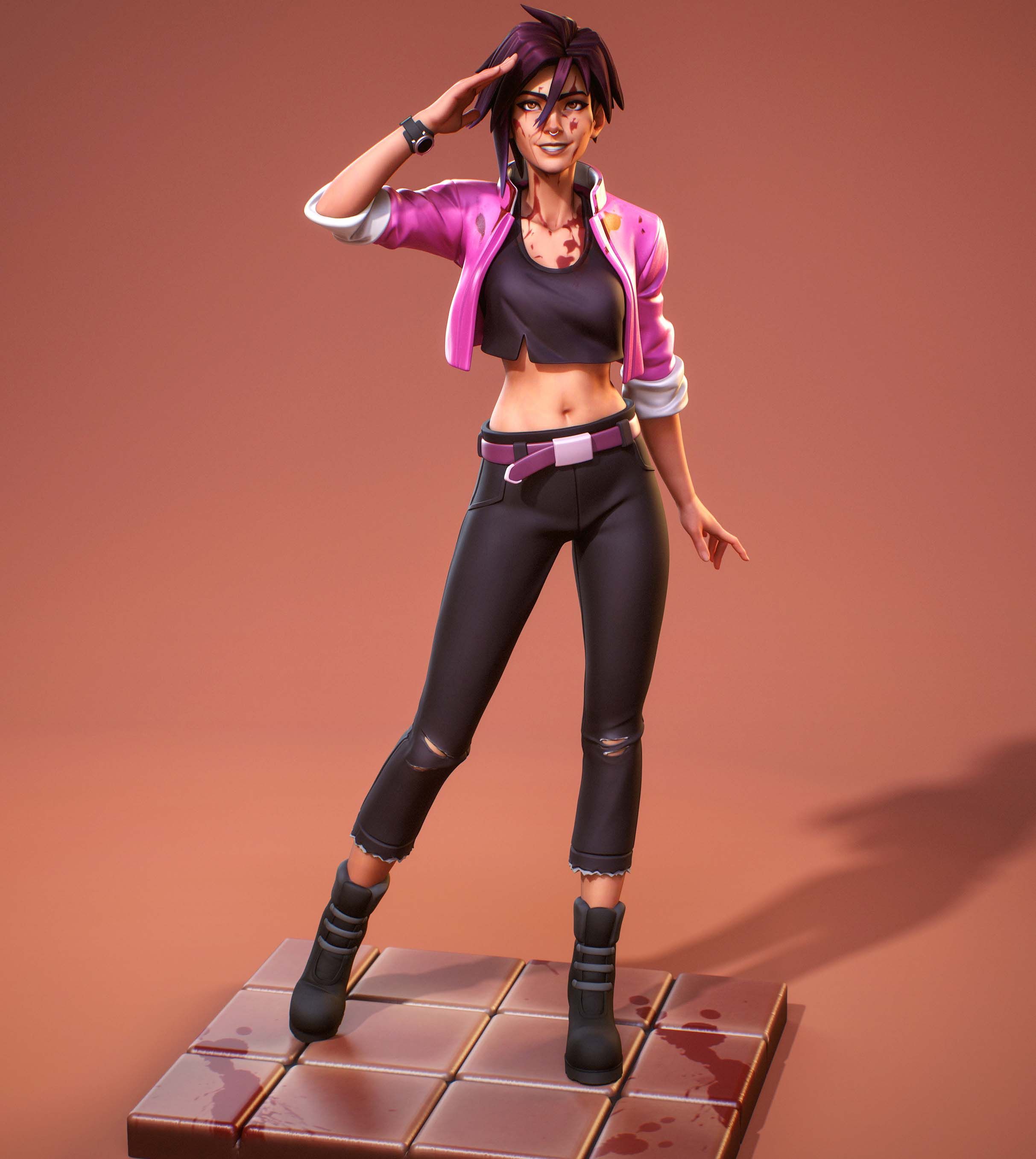 Invisigal Statue | Blonde Blazer Fan Art by Kuru Figure SFW 3d printed statue,Dispatch statue,Invisigal statue,3d printed figure,3d printed