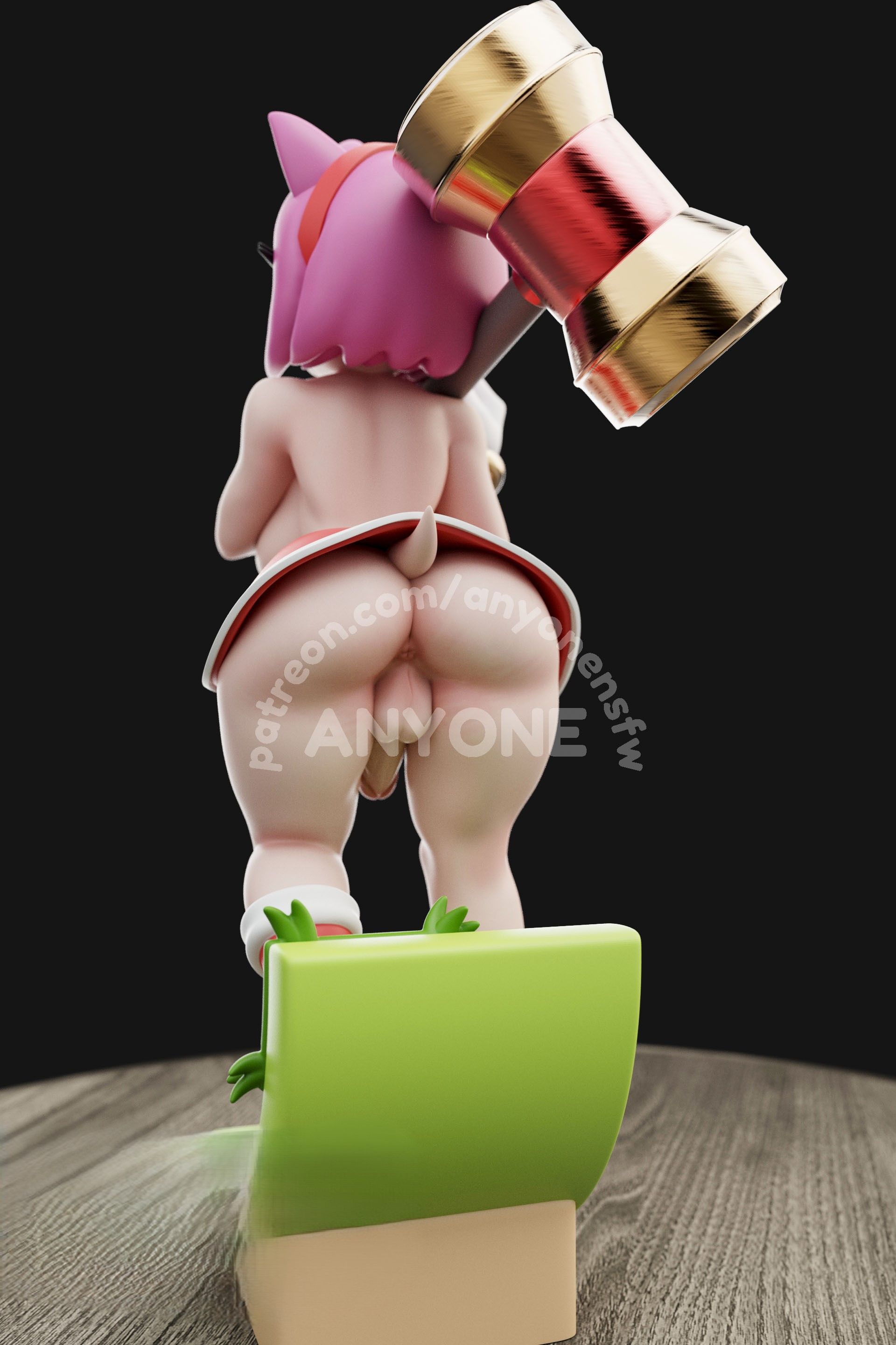 Amy Rose Statue | Sonic the Hedgehog Fan Art by Anyonensfw SFW,NSFW,Futa 3d printed,3d printed statue,nsfw statue,futa statue,Amy Rose Statue,Sonic the Hedgehog