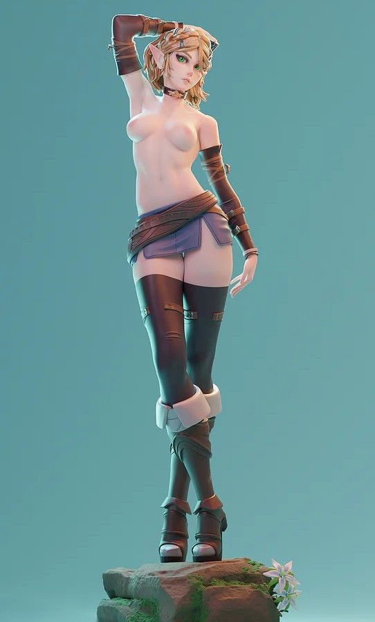 Zelda Statue | The Legend of Zelda Fan Art by E.S Monster SFW,NSFW 3d printed,3d printed statue,Lara Croft Statue ,nsfw statue,Tomb Raider statue 