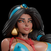 Figura Jasmine | Alladin Fanart autorstwa Digital Dark SFW,NSFW,Futa 3d printed statue,3d printed,nsfw statue,3d printed figure,futa statue,Jasmine Statue,Alladin Statue,futa figurines,futanari figurines,futanari statue