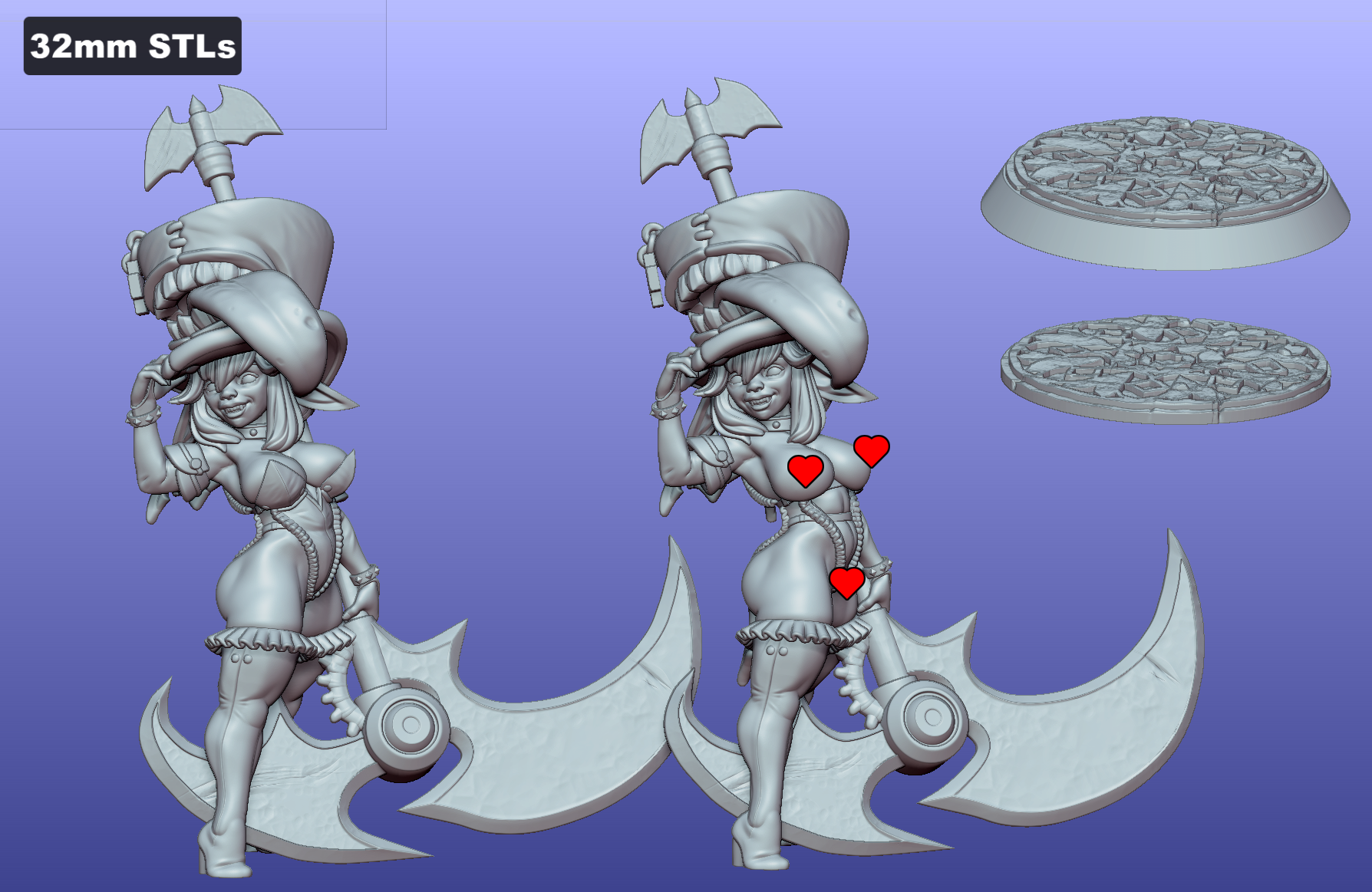 Mimic Tophat Goblin Kimzee and Trench Miniature | DnD Fan Art by Gaz Minis SFW,NSFW 3d printed,miniature,dnd miniature,Mimic Tophat Goblin Kimzee,3d printed miniature,nsfw miniature