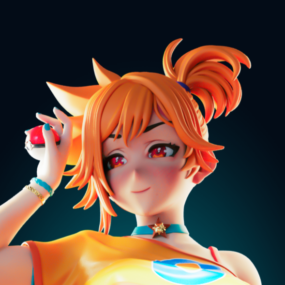 Adult Misty Statue | Pokémon Fan Art by Officer Rhu SFW,NSFW,Futa 3d printed statue,3d printed,nsfw statue,futa statue,Misty Statue,Pokemon Statue