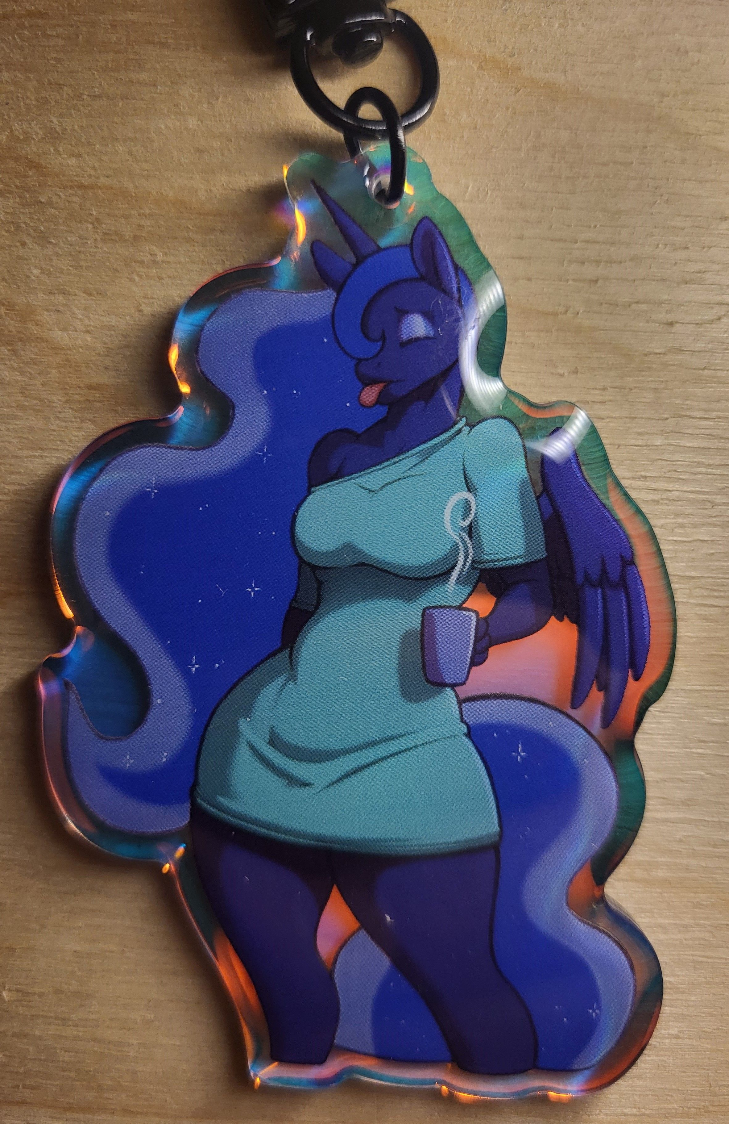 Porte-clés Princess Luna Sleepy Furry | My Little Pony Porte-clés acrylique SFW My Little Pony,Princess Luna Sleepy Keychain,furry keychain,sfw keychain