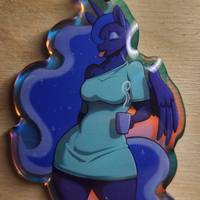 Porte-clés Princess Luna Sleepy Furry | My Little Pony Porte-clés acrylique SFW My Little Pony,Princess Luna Sleepy Keychain,furry keychain,sfw keychain