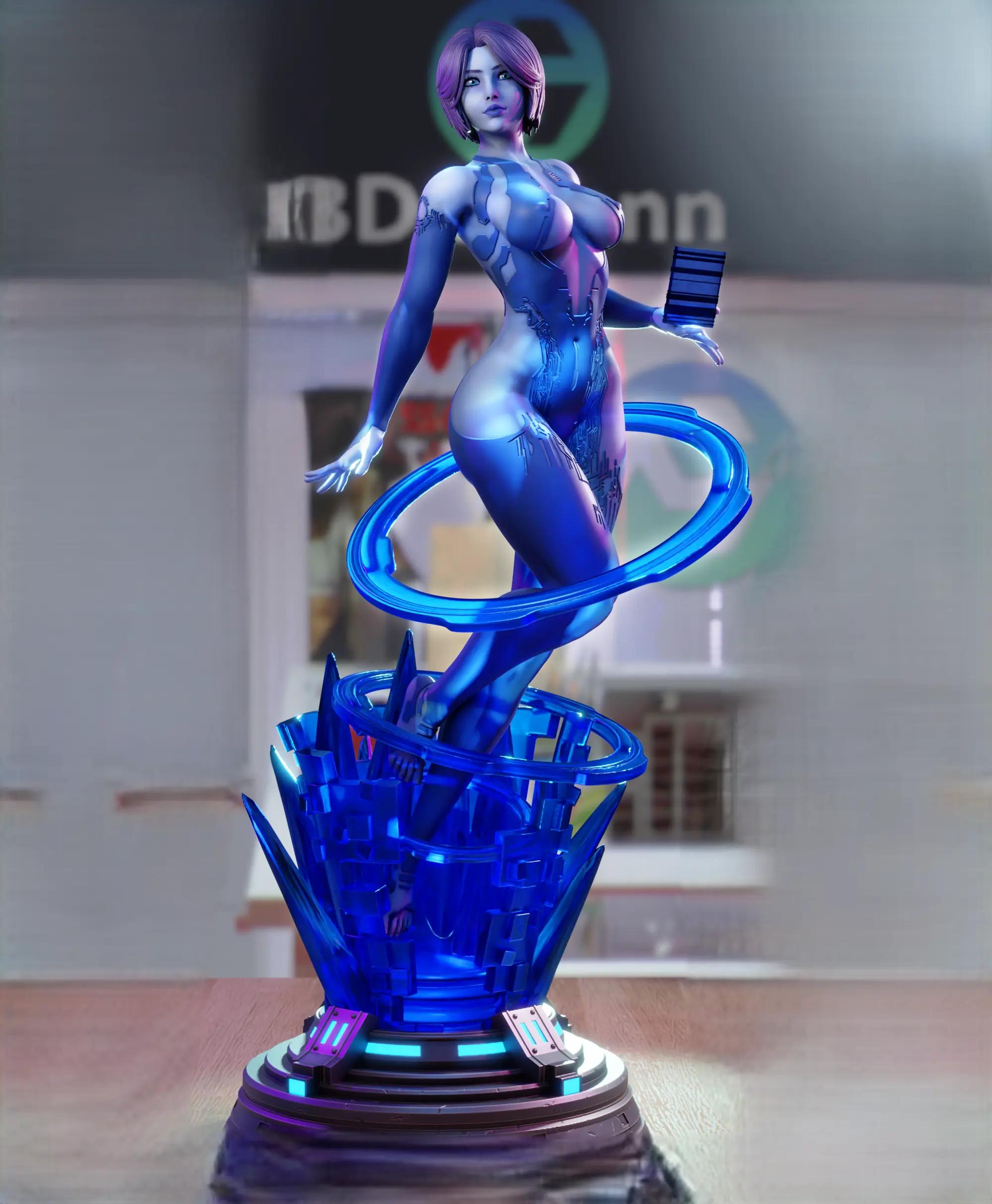 Cortana Statue | Halo Fan Art by 3Dmoonn SFW,NSFW 3d printed,3d printed statue,Cortana Statue,Halo statue,nsfw statue