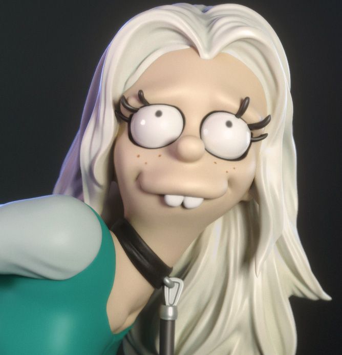 Queen Bean Statue | Disenchantment Fan Art by TorridaMinis SFW,NSFW 3d printed,3d printed statue,nsfw statue,3d printed figure,Disenchantment Statue,Queen Bean Statue