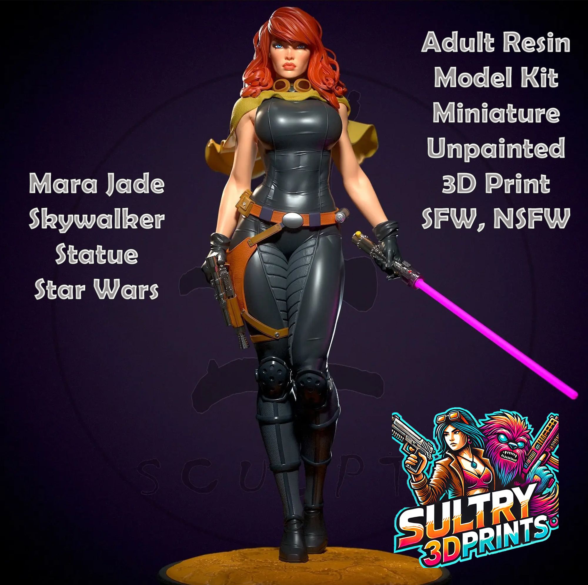 Mara Jade Skywalker Statue | Star Wars Fan Art by Yan H