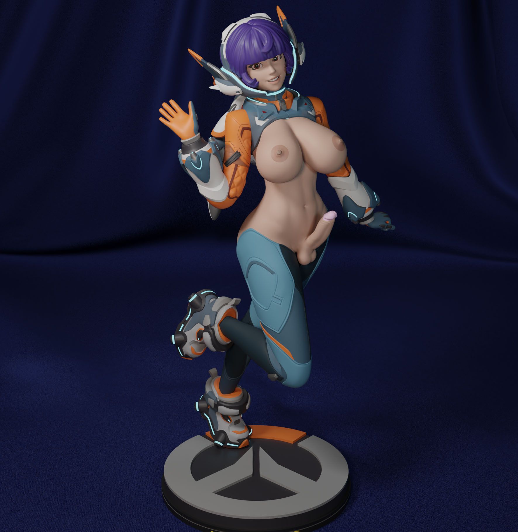 Juno Statue | Overwatch Fan Art by FunserviceSTL SFW,NSFW,Futa 3d printed statue,nsfw statue,Juno statue,Overwatch statue,3d printed figure,3d printed,futa statue,futa figurines,futanari figurines,futanari statue