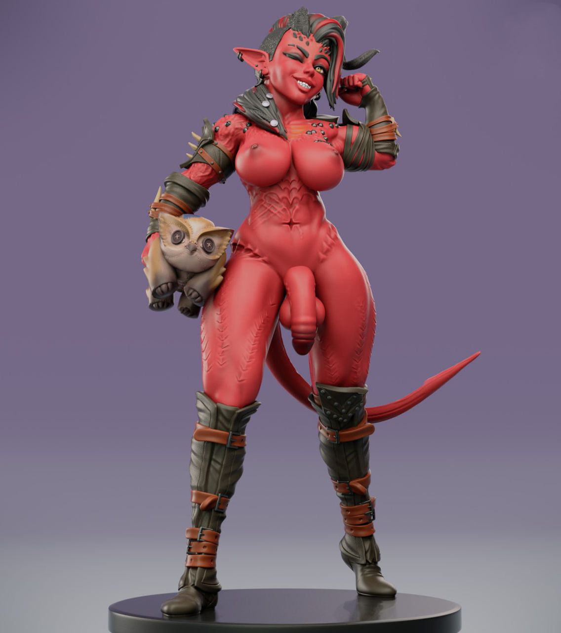 Karlach Statue | Baldur's Gate 3 Fan Art by Jigglystix SFW,NSFW,Futa 3d printed statue,3d printed,nsfw statue,3d printed figure,futa statue,Karlach Statue,Baldur's Gate Statue,futa figurines,futanari figurines,futanari statue