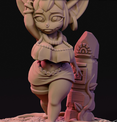 Aztec Bowl Goblin Miniature | DnD Fan Art by Jigglystix SFW,NSFW 3d printed,miniature,dnd miniature,Aztec Bowl Goblin,3d printed miniature,nsfw miniature