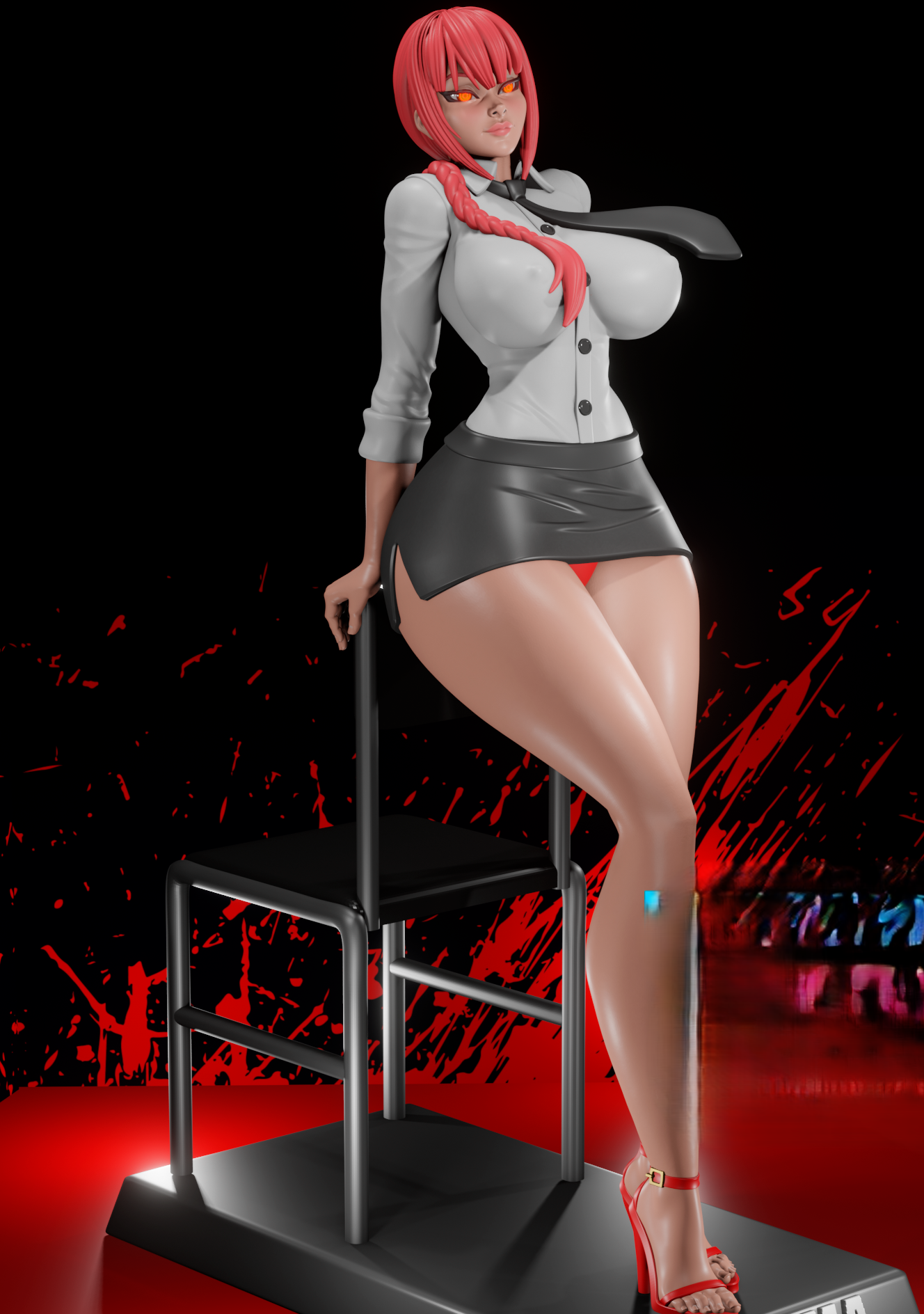 Makima Statue | Chainsaw Man Fan Art by Digital Dark SFW,NSFW,Futa 3d printed statue,3d printed,nsfw statue,3d printed figure,futa statue,Makima Statue,Chainsaw Man Statue