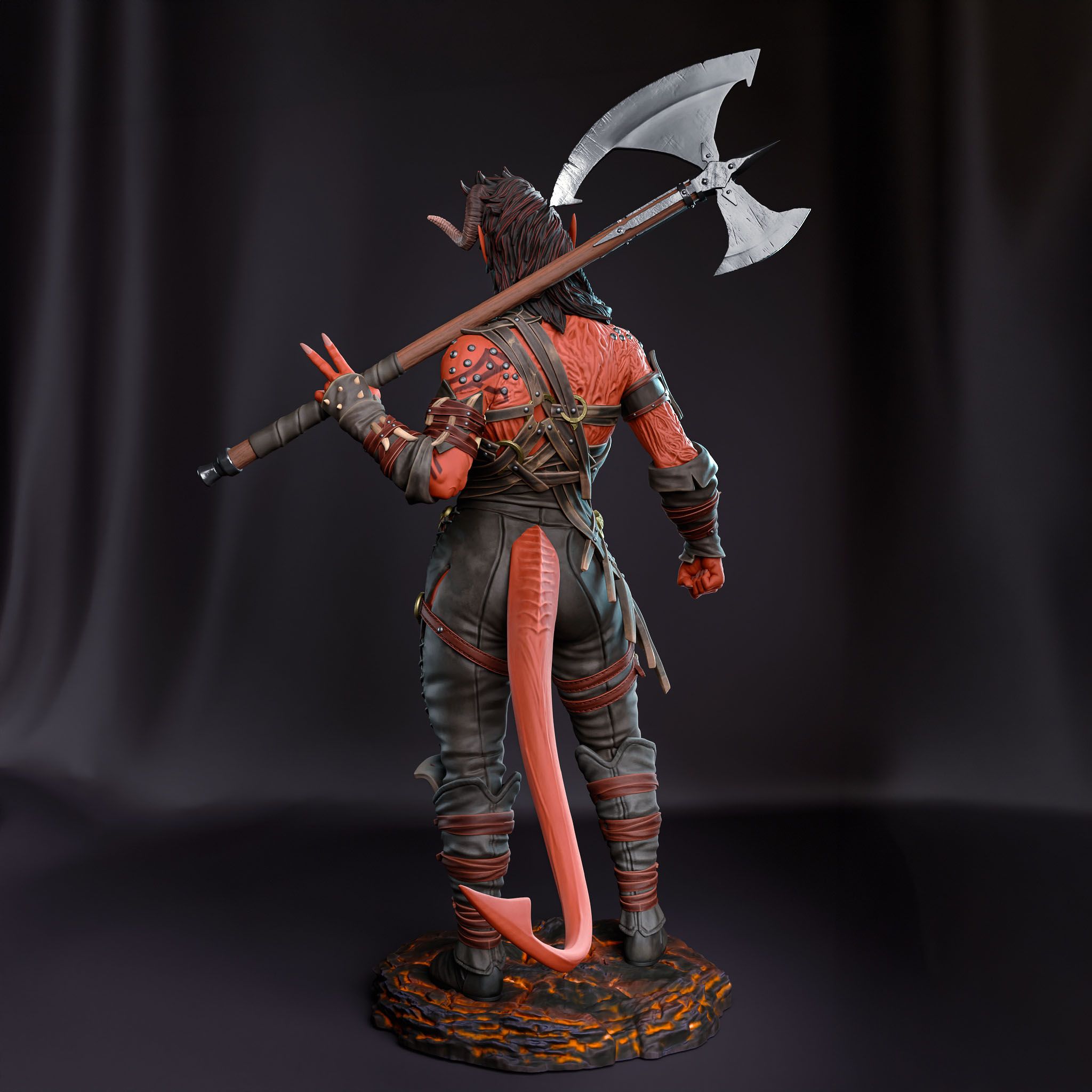 Karlach Statue | Baldur's Gate 3 Fan Art by Bulkamancer SFW 3d printed statue,3d printed,Baldur's Gate Statue,3d printed figure,Karlach statue