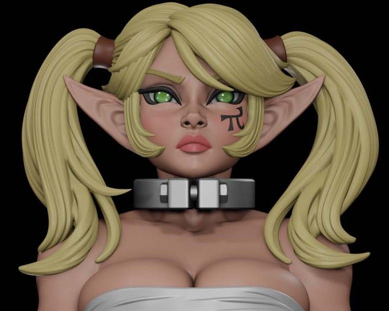 Slave Elf Loliel Girl Statue | Original Fan Art by Digital Dark SFW,NSFW,Futa 3d printed statue,3d printed,nsfw statue,3d printed figure,futa statue,Slave Elf Loliel Girl Statue