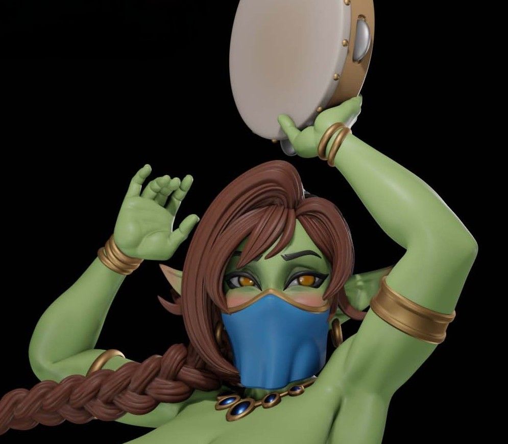 Goblin Dancer Statue | Original Fan Art by Digital Dark SFW,NSFW,Futa 3d printed statue,3d printed,nsfw statue,3d printed figure,Goblin Dancer Statue,futa statue