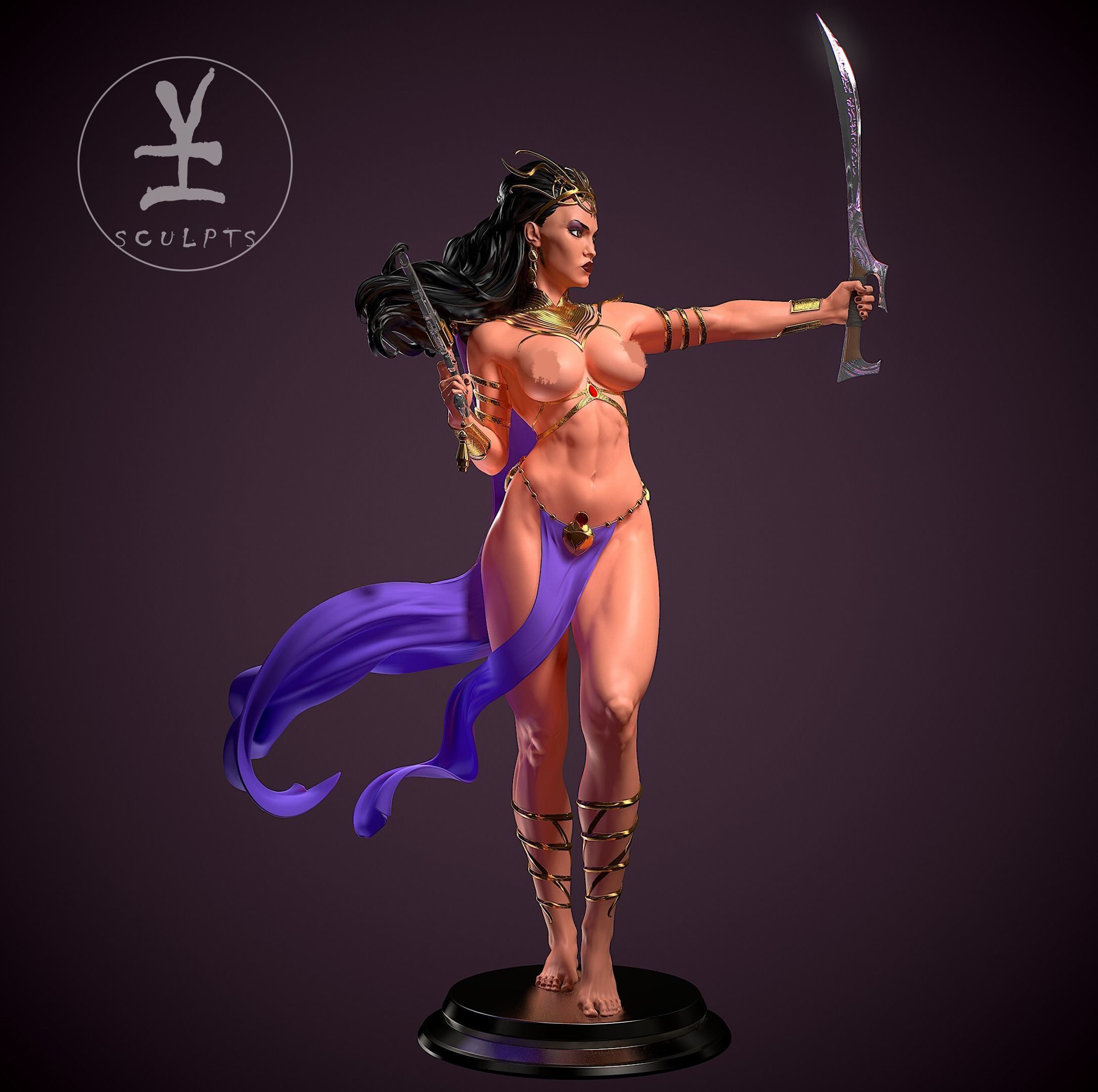 Dejah Thoris Statue | Princess of Mars Fan Art by Yan H SFW,NSFW null