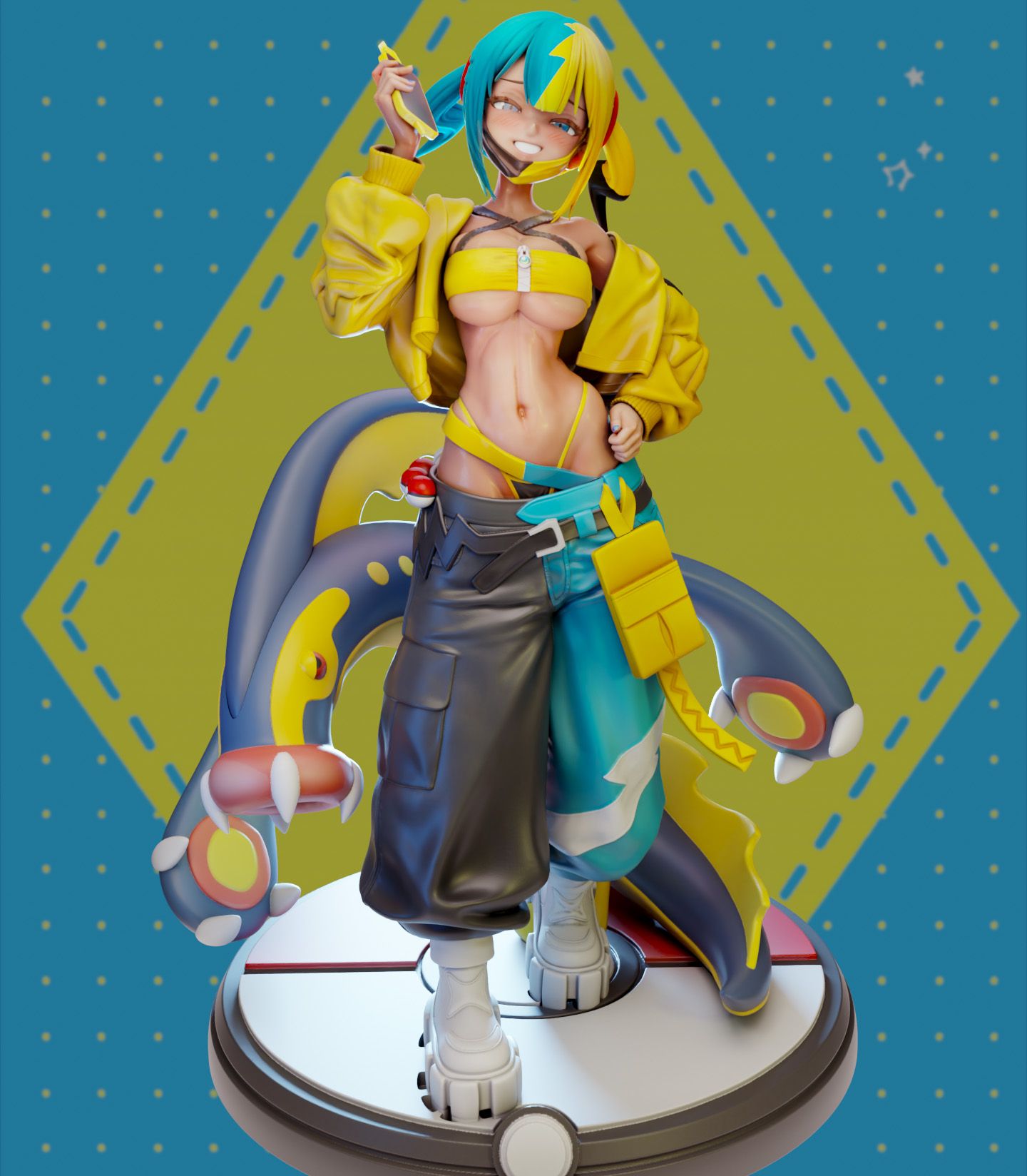 Canari Statue | Pokemon Fan Art by Rubim SFW 3d printed statue,Canari statue,Pokémon statue,3d printed figure,3d printed