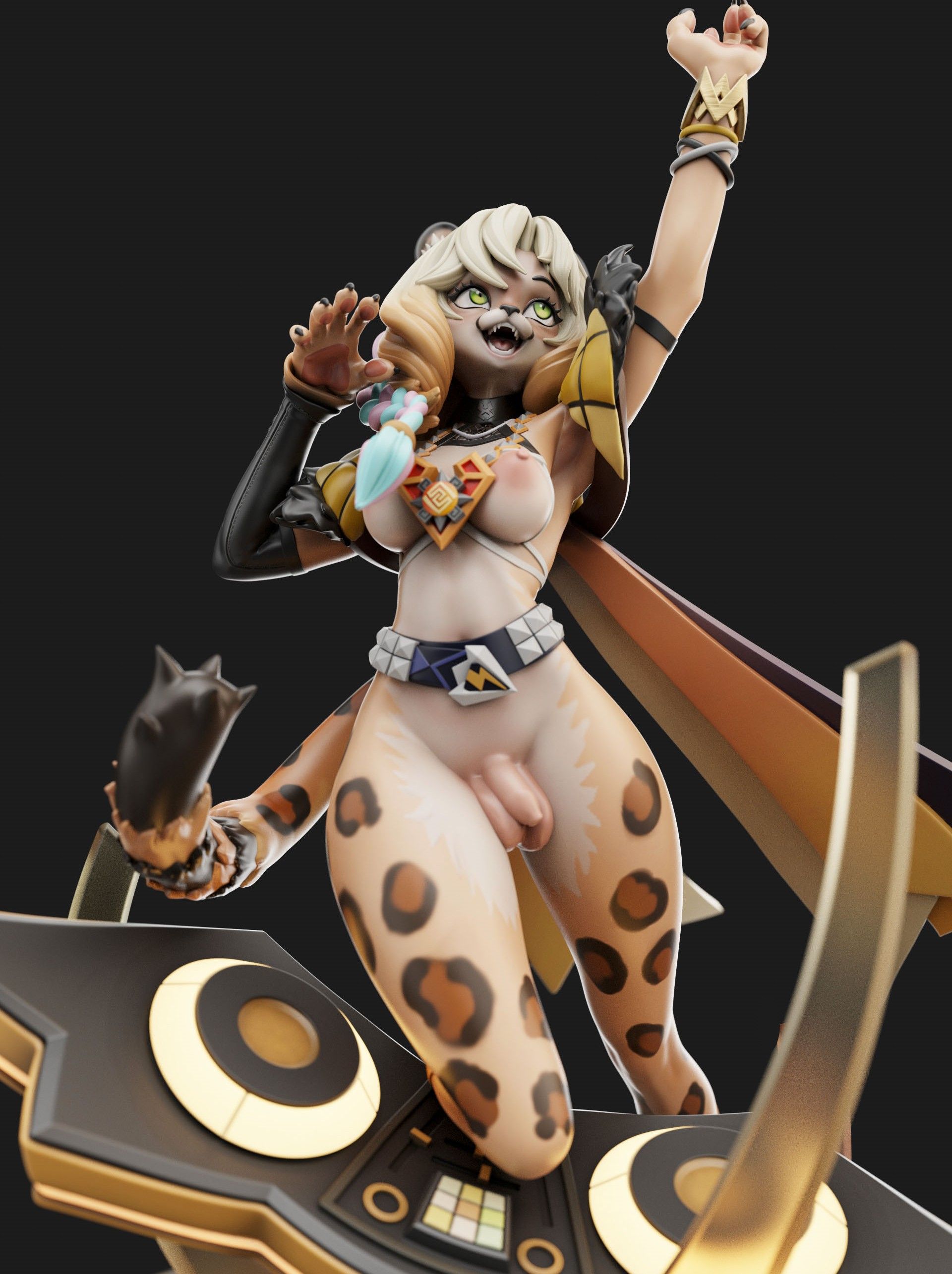 Statua Xilonen Furry | Genshin Impact Fan Art di Anyonensfw SFW,NSFW,Futa 3d printed statue,3d printed,nsfw statue,3d printed figure,Xilonen Statue,furry statue,futa statue