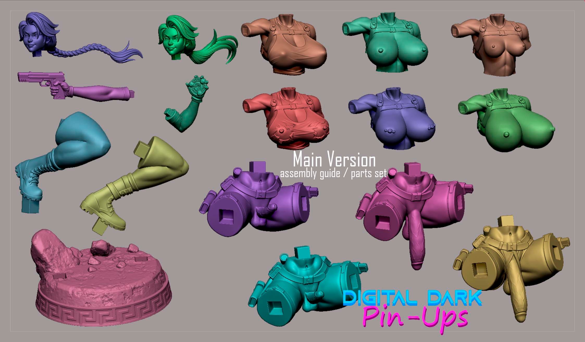 Lara Croft Statue | Tomb Raider Fan Art by Digital Dark SFW,NSFW,Futa 3d printed statue,3d printed,Lara Croft statue,nsfw statue,futa statue,3d printed figure,tomb raider