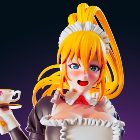 Darkness Maid Outfit Statue | Konosuba Fan Art by Officer Rhu SFW,NSFW,Futa 3d printed,Darkness statue,futa statue,Konosuba statue,furry statue,nsfw statue