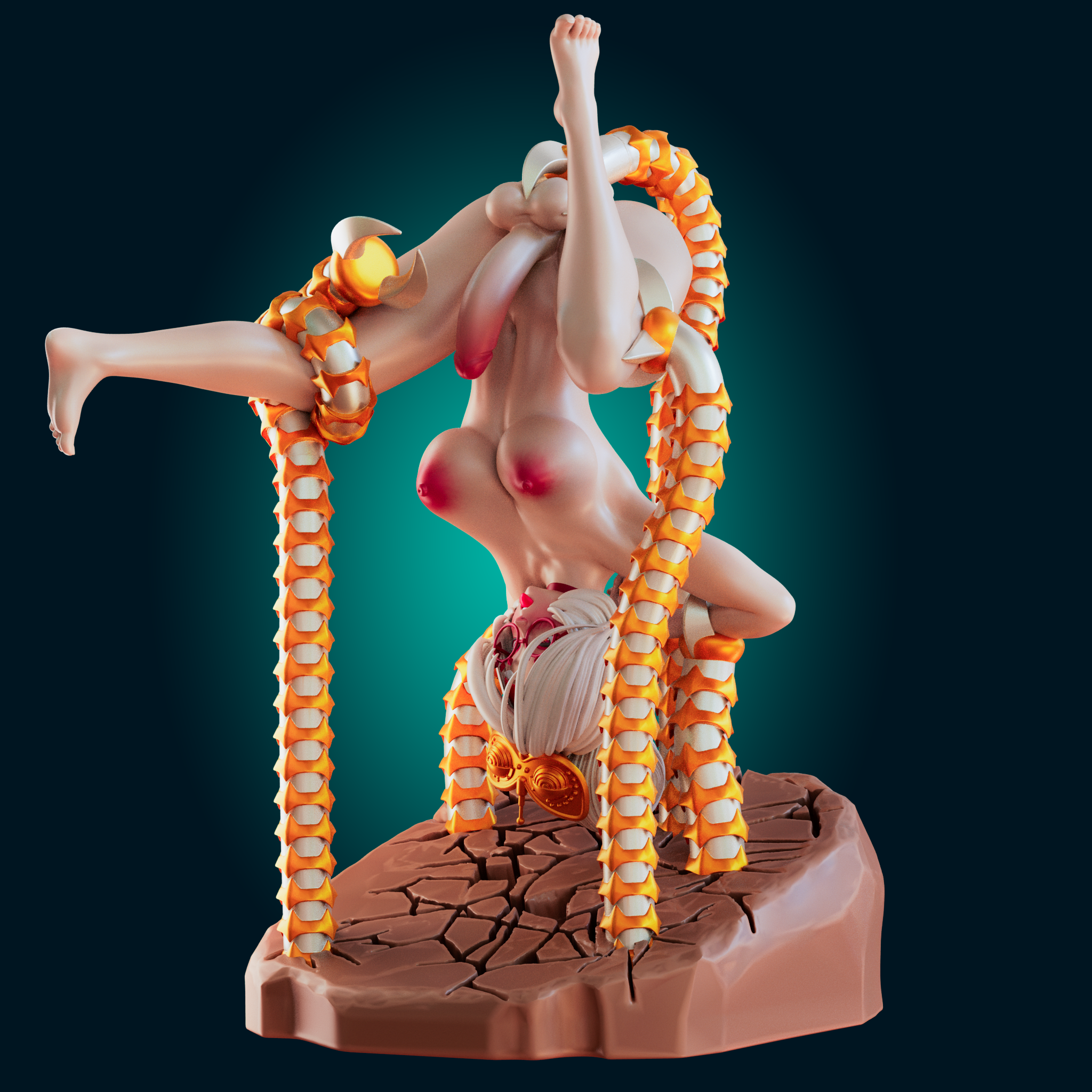 Purah Tentacle Trap Statue | The Legend of Zelda Fan Art by Officer Rhu SFW,NSFW,Futa 3d printed,Purah statue,The Legend of Zelda statue,3d printed figure,nsfw statue,futa statue