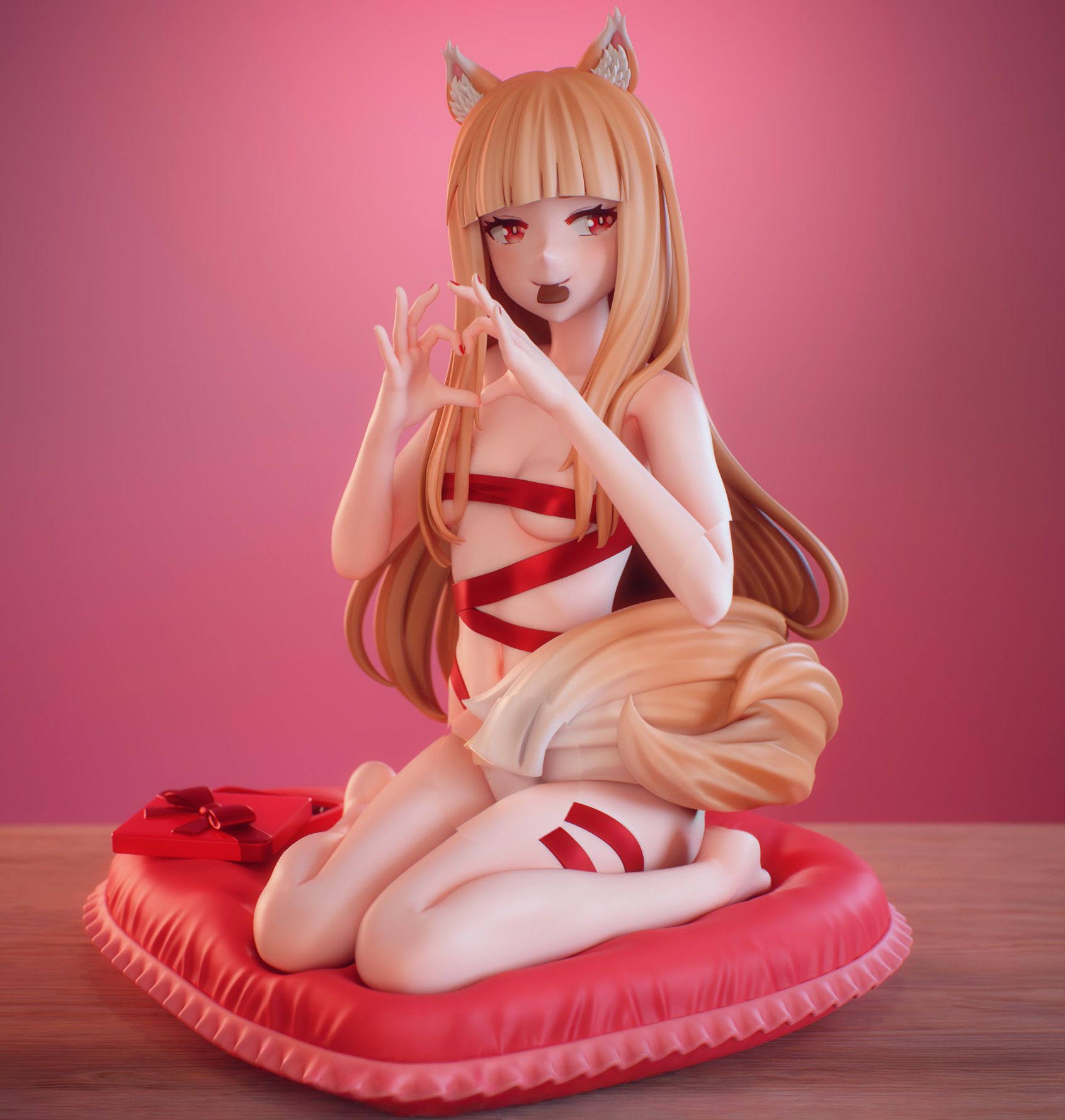 Holo Statue | Spice and Wolf Fanart von EggmaStudios SFW,NSFW 3d printed statue,3d printed,3d printed figure,Holo Statue,Spice and Wolf Statue,nsfw statue