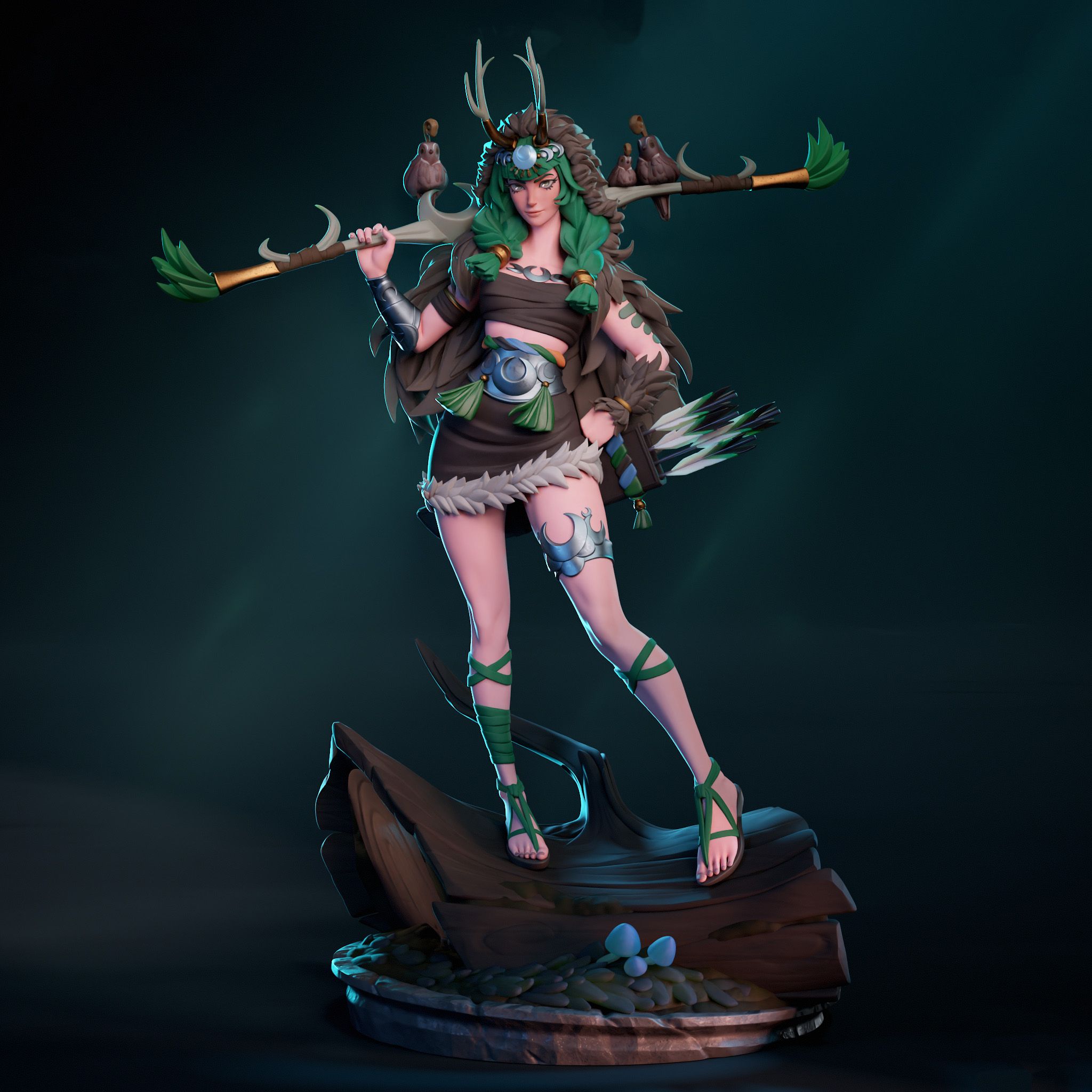 Artemis Statue | Hades Fan Art by Bulkamancer SFW 3d printed statue,3d printed,Artemis Statue,3d printed figure,Hades statue