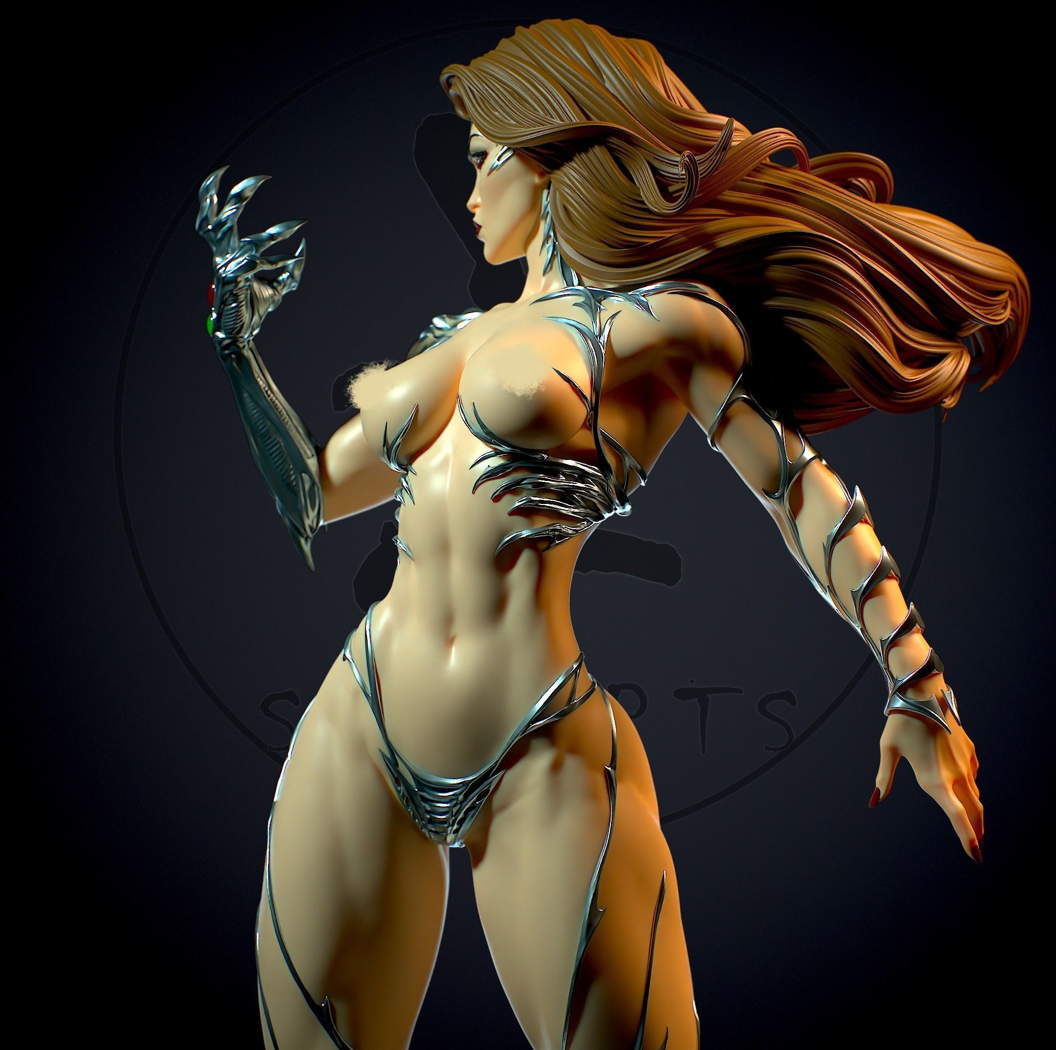 Sara Pezzini Statue | Witchblade Fan Art by Yan H SFW,NSFW null