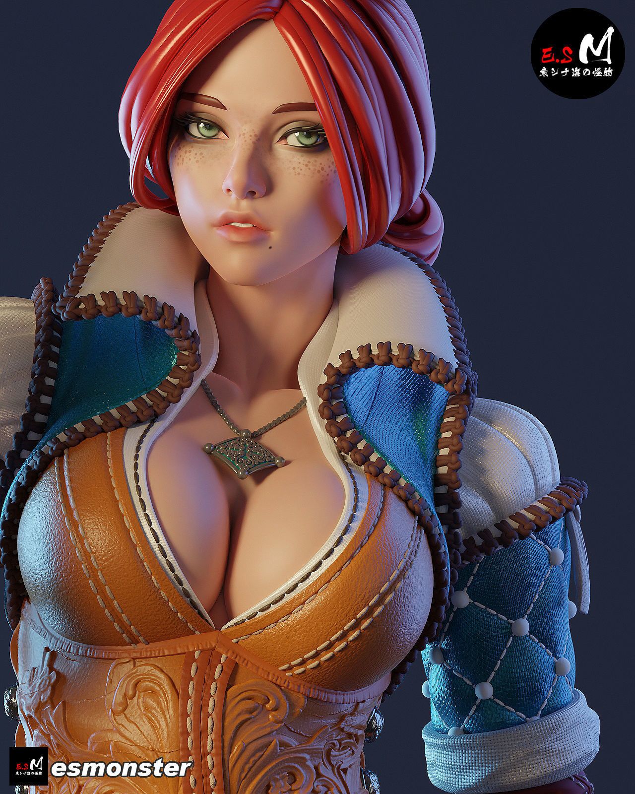 Triss Merigold Statue | The Witcher Fan Art by E.S Monster