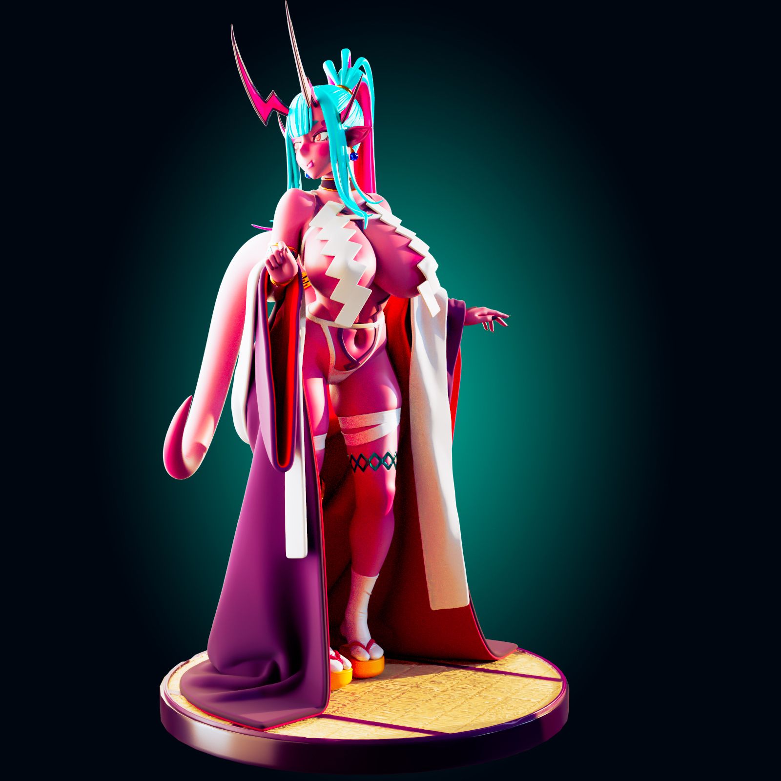 Ibuki Douji Statue | Fate Grand Order Fan Art by Officer Rhu SFW,NSFW,Futa 3d printed,Ibuki Douji statue,futa statue,Fate Grand Order statue,furry statue,nsfw statue