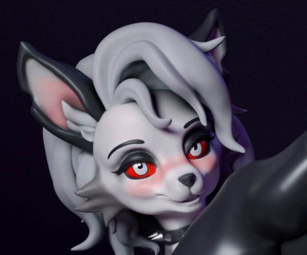 Loona chair Statue | Helluva Boss Fan Art by mowmaw NSFW,Futa null