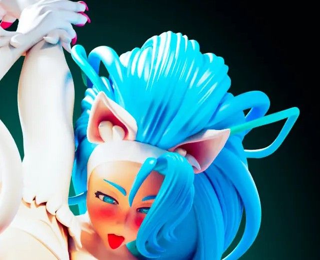 Felicia Stacked Statue | Darkstalkers Fan Art by Officer Rhu SFW,NSFW,Futa 3d printed statue,3d printed,nsfw statue,furry statue,futa statue,Felicia Stacked Statue,Darkstalkers Statue