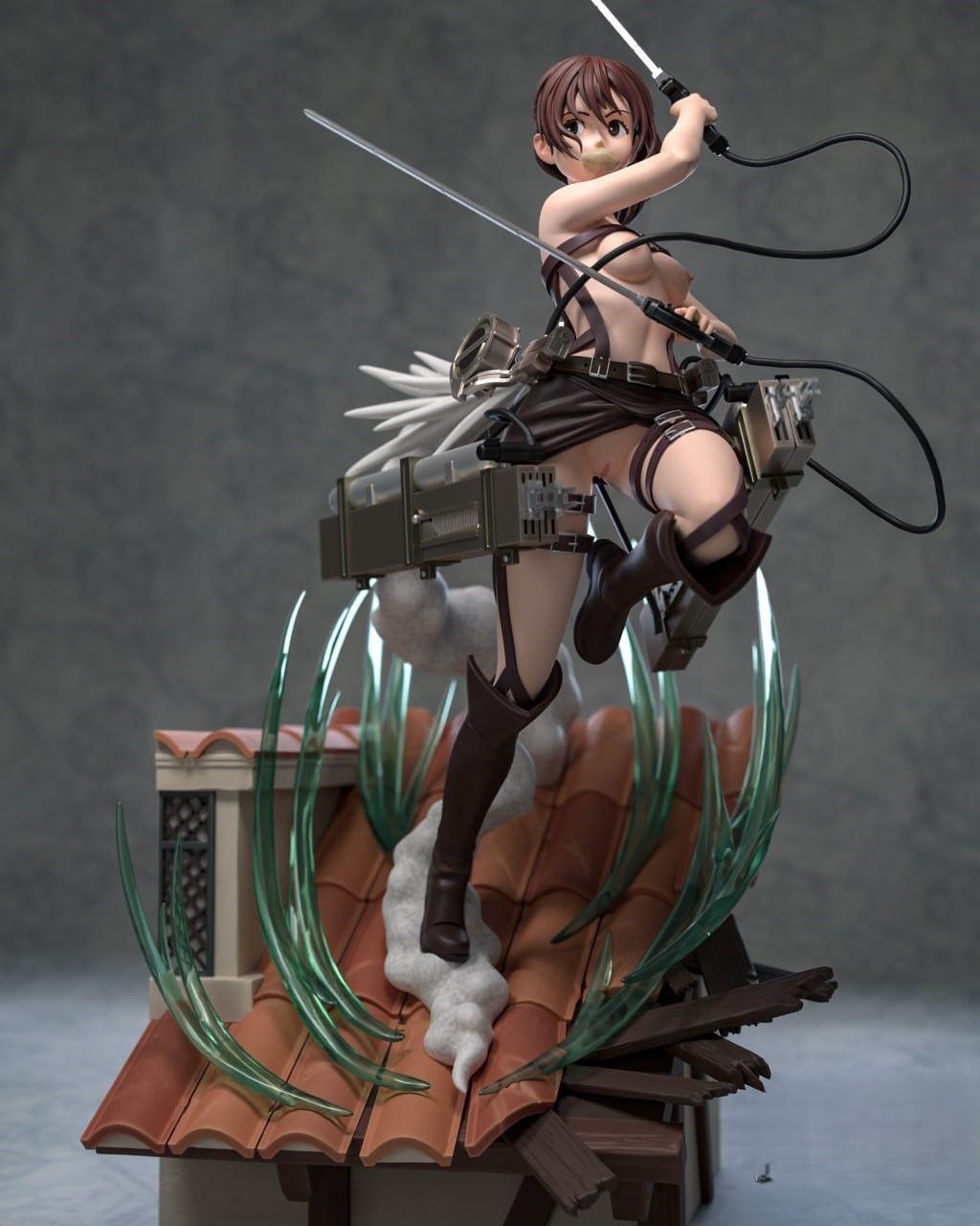 Sasha Braus Statue | Attack on Titan Fan Art by Azerama SFW,NSFW 3d printed,3d printed statue,nsfw statue,Sasha Braus statue,Attack on Titan statue