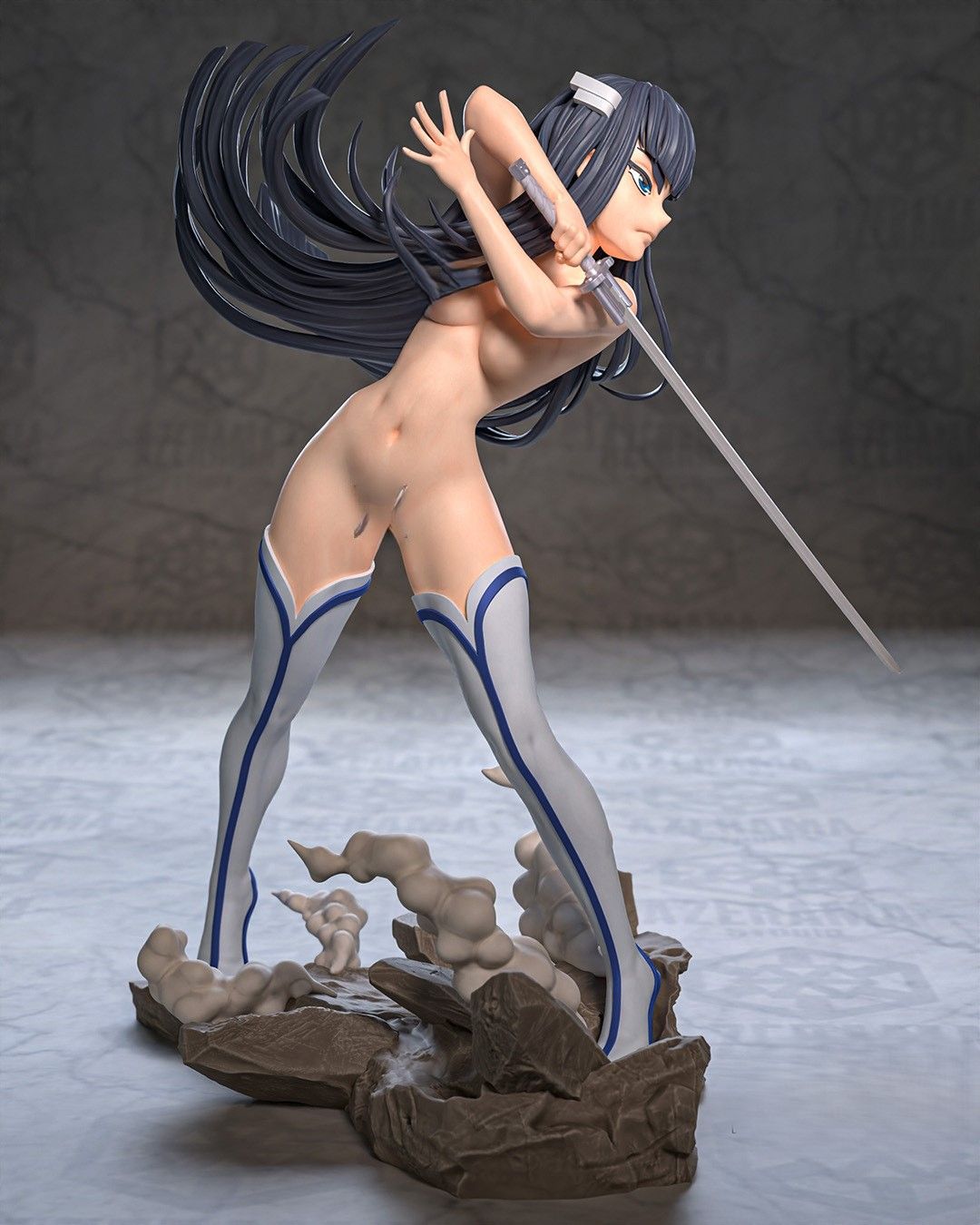 Satsuki Kiryuin Statue | Kill la Kill Fan Art by Azerama SFW,NSFW 3d printed,3d printed statue,nsfw statue,Satsuki Kiryuin statue,Kill la Kill statue