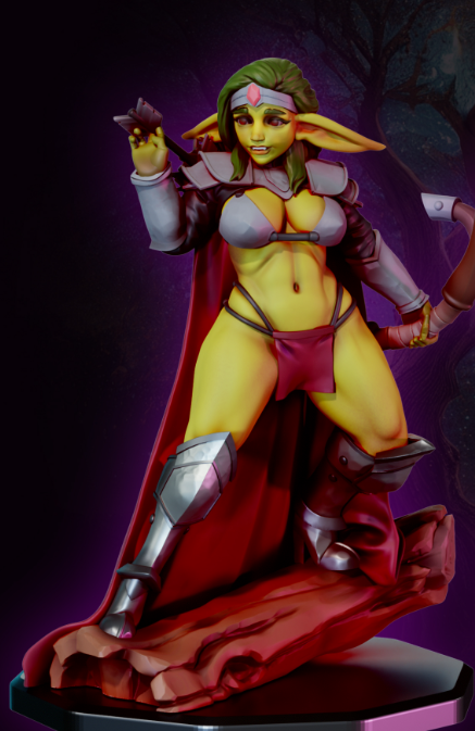 Flora Goblin Archer Miniature | DnD Fan Art by Gaz Minis SFW,NSFW 3d printed,miniature,dnd miniature,Flora Goblin Archer,3d printed miniature,nsfw miniature