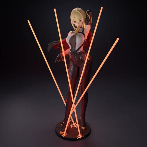 Evelyn Chevalier Statue | Zenless Zone Zero Fan Art by FunserviceSTL SFW,NSFW 3d printed statue,nsfw statue,Evelyn Chevalier statue,Zenless Zone Zero ,3d printed figure,3d printed