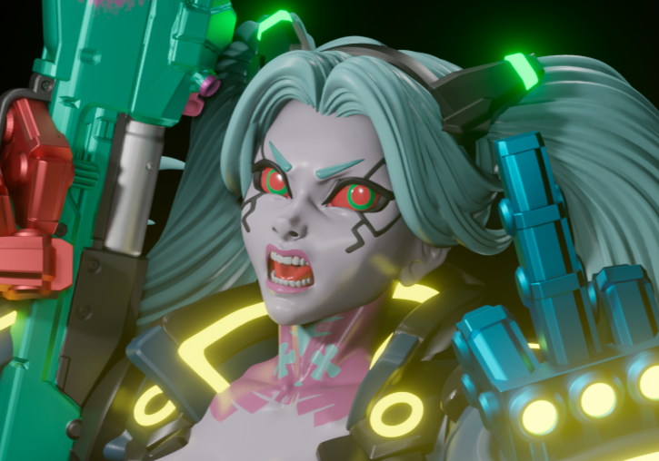 Rebecca Statue | Cyberpunk Edgerunners Fan Art by Digital Dark SFW,NSFW,Futa 3d printed statue,3d printed,nsfw statue,futa statue,Rebecca Statue,Cyberpunk Edgerunners,3d printed figure