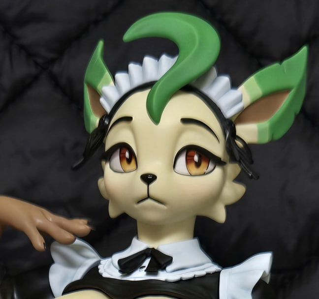Maid Leafeon Furry Statue | Pokemon Fan Art by YLZX3 NSFW 3d printed,3d printed statue,Pokemon Statue ,Leafeon statue,nsfw statue,furry statue