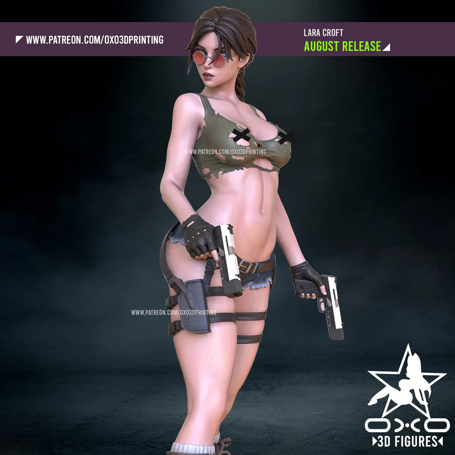 Lara Croft Statue | Tomb Raider Fan Art by OXO3D SFW,NSFW null